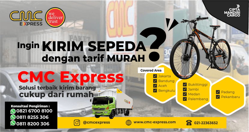 Jasa Pengiriman Sepeda Jakarta dan Sumatera CMC Express