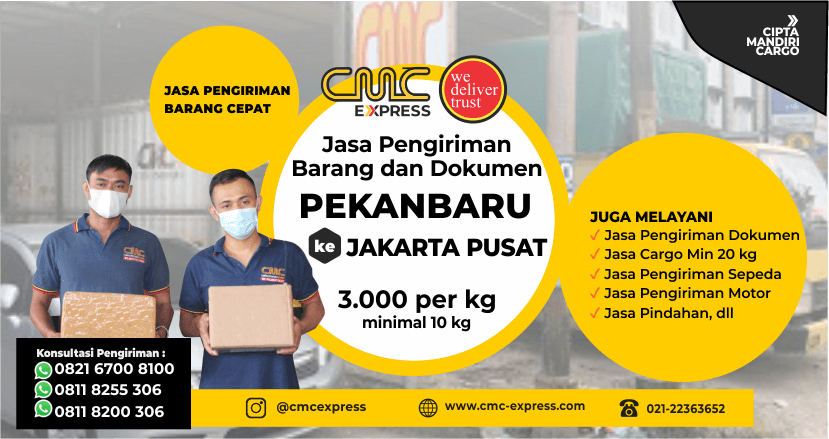 Ekspedisi Pekanbaru Ke Jakarta Pusat