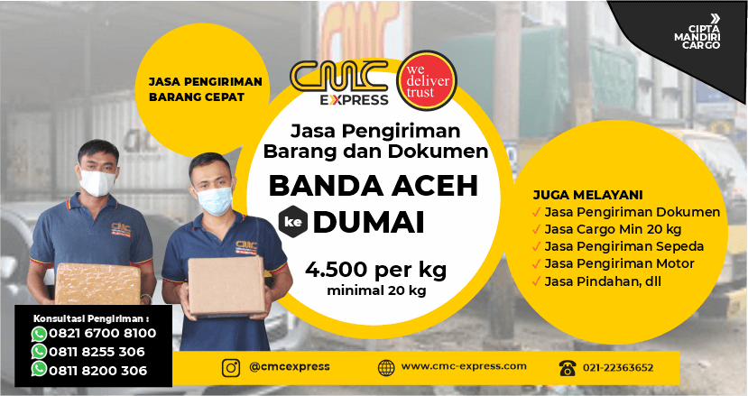 Jasa Ekspedisi Banda Aceh Ke Dumai